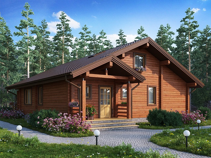 Дом из профилированного бруса под ключ - ДБ-176 2